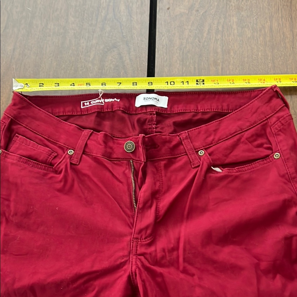 Sonoma Women's Burgundy/plum Skinny Jeans